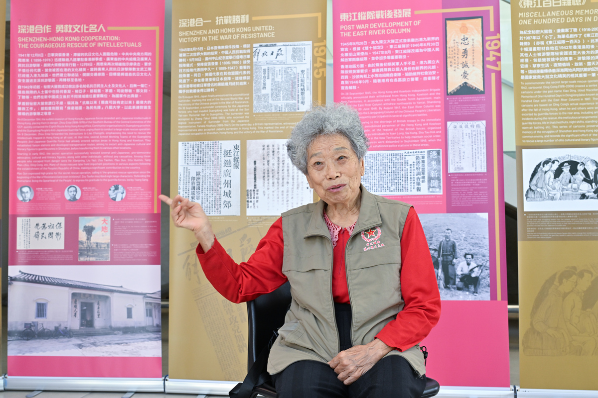 珍愛和平:  林珍寄語年輕一代要銘記歷史，緬懷先烈，同時珍愛和平。