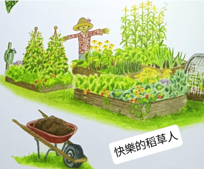 開心稻草人，
一早就執勤！...