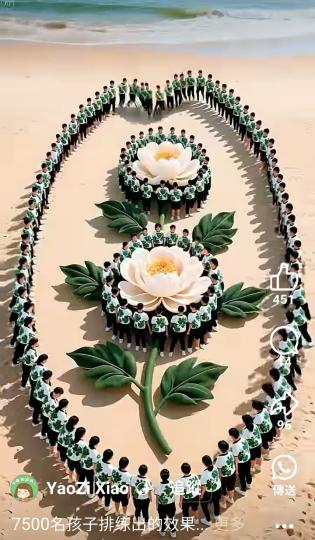 7500名孩子排練出的效果...