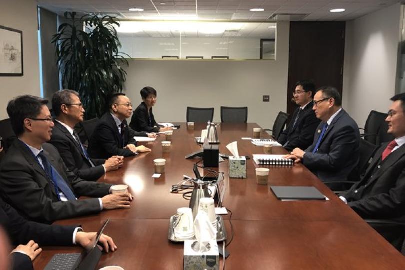 陳茂波續訪華盛頓