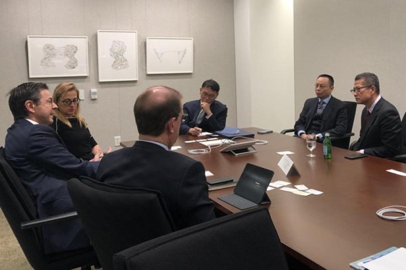 陳茂波結束美國訪問