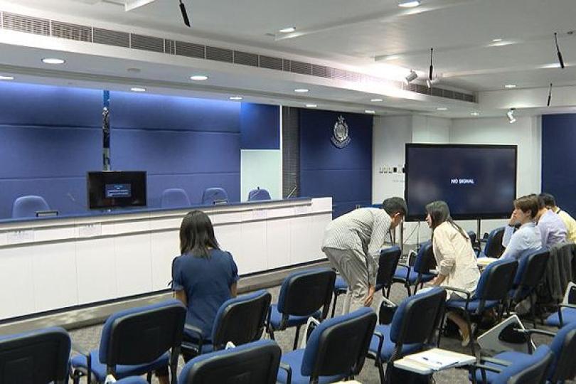 記者會被打斷 警方表遺憾