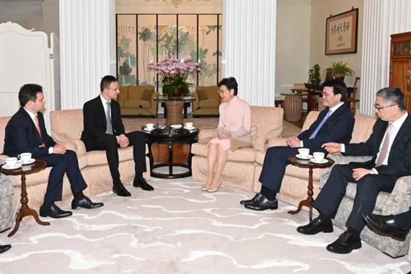 林鄭月娥晤亞洲金融論壇嘉賓