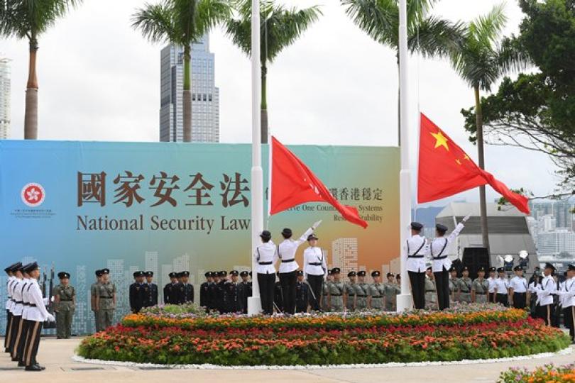 升旗禮慶特區成立23周年