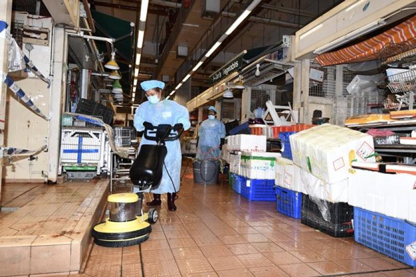 楊屋道街巿提早關閉清潔消毒