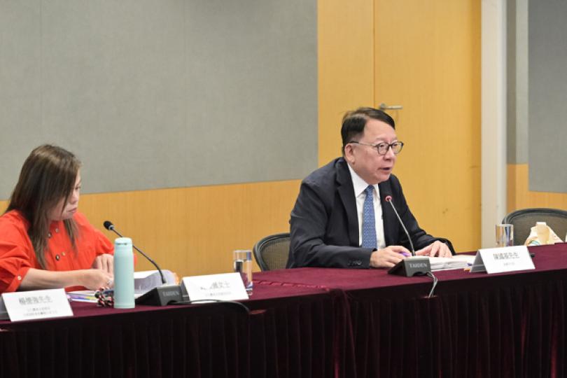 陳國基督導全運會港賽區籌備工作